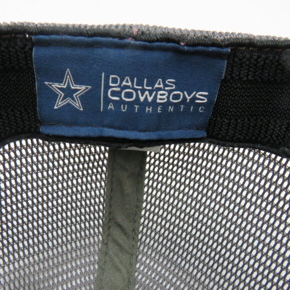 Dallas Cowboys Hat NFL Football Stretch Flex Fit Cap Gray Blue Rubber Logo Patch - Picture 9 of 12